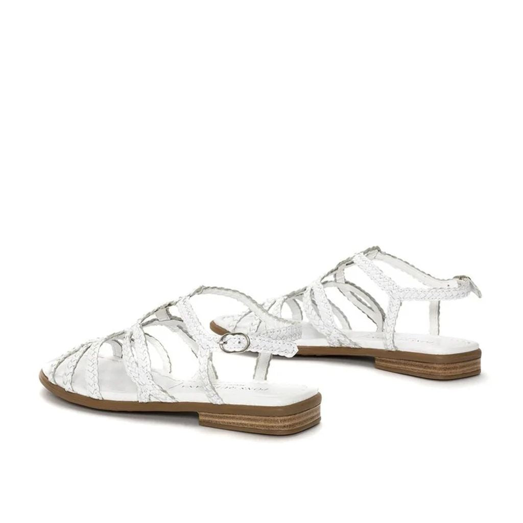 TINA WHITE FLAT SANDAL