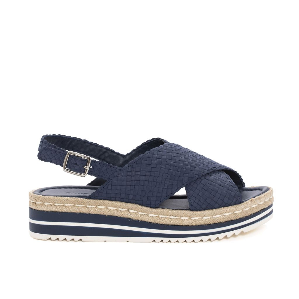 SANDALIA PLATAFORMA MILAN VELVET AZULON