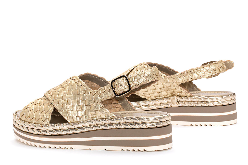 MILAN 8 MM PLATINO PLATFORM SANDAL