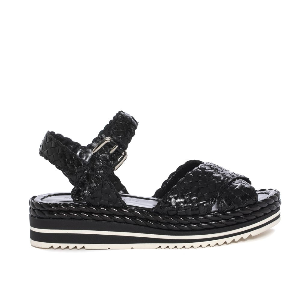 SANDALIA PLATAFORMA MILAN NEGRO