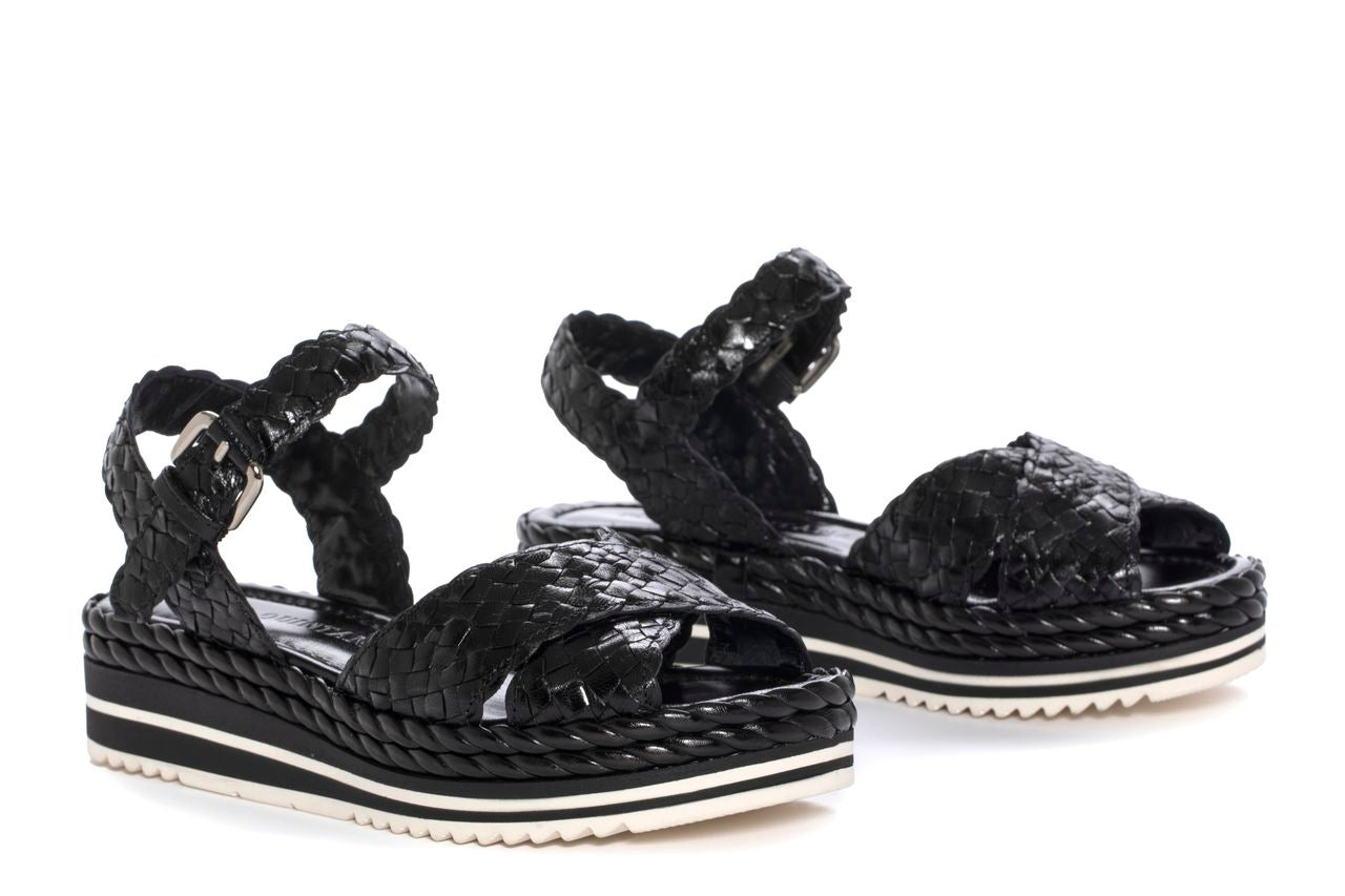 SANDALIA PLATAFORMA MILAN NEGRO