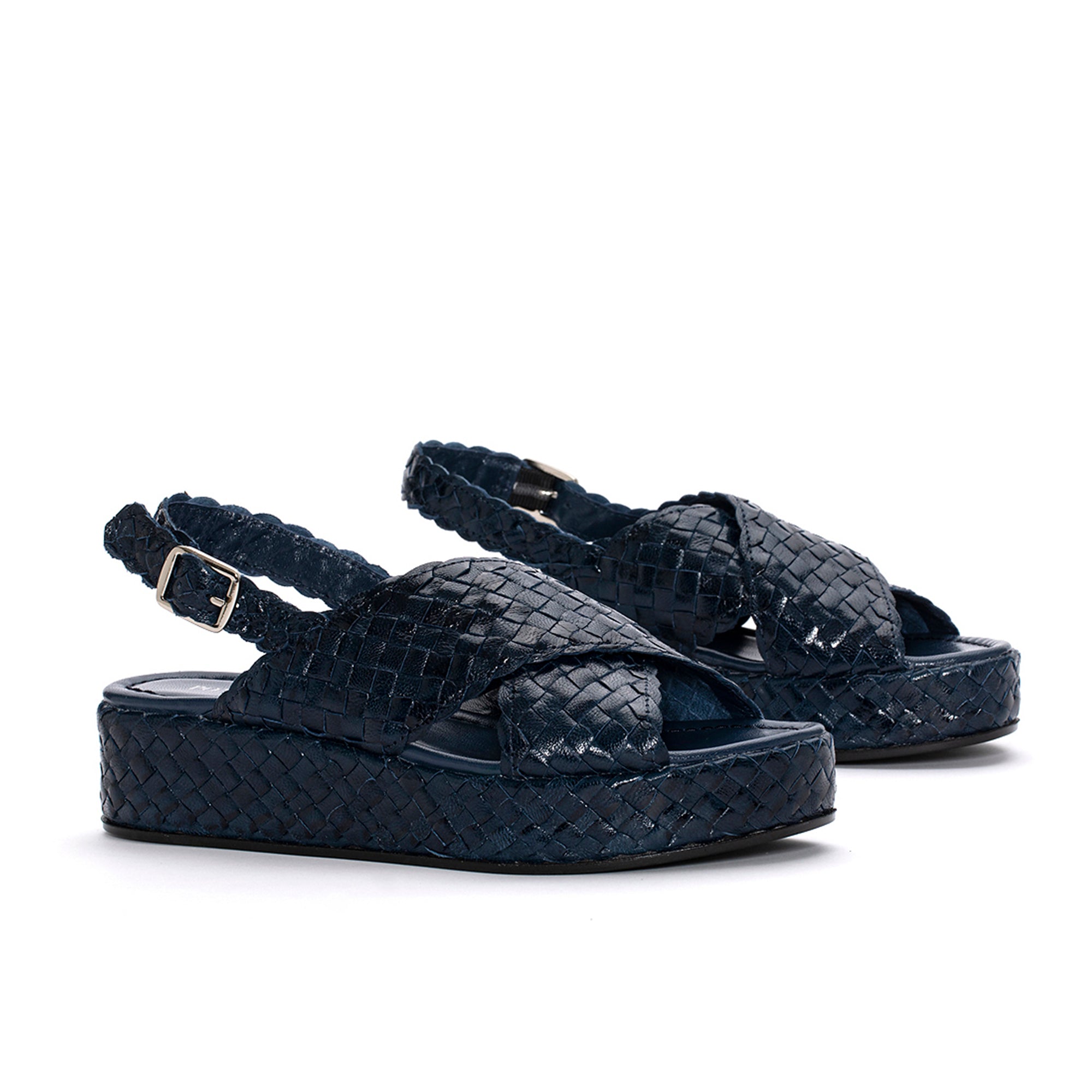 FORLI BLUE PLATFORM SANDAL