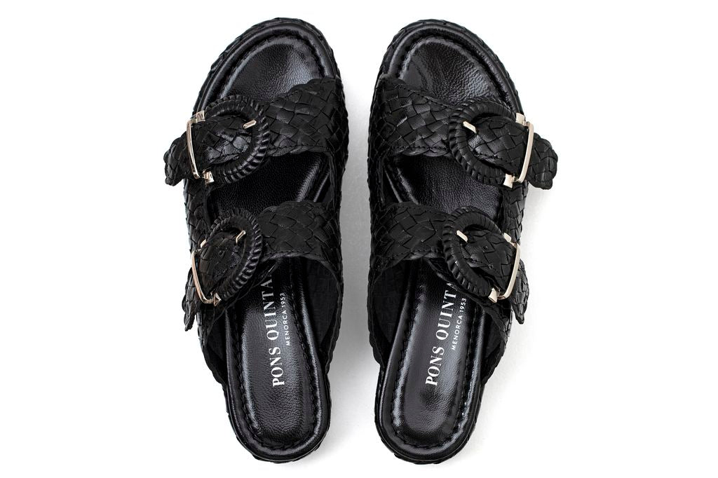 FORLI BLACK PLATFORM SANDAL