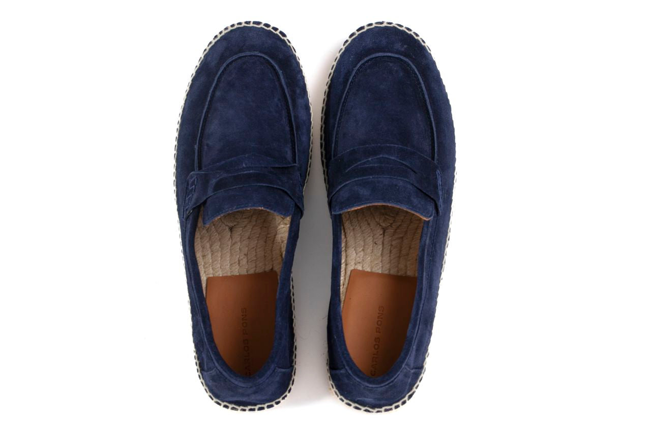 JASPER NAVY VELOUR ESPADRILLE