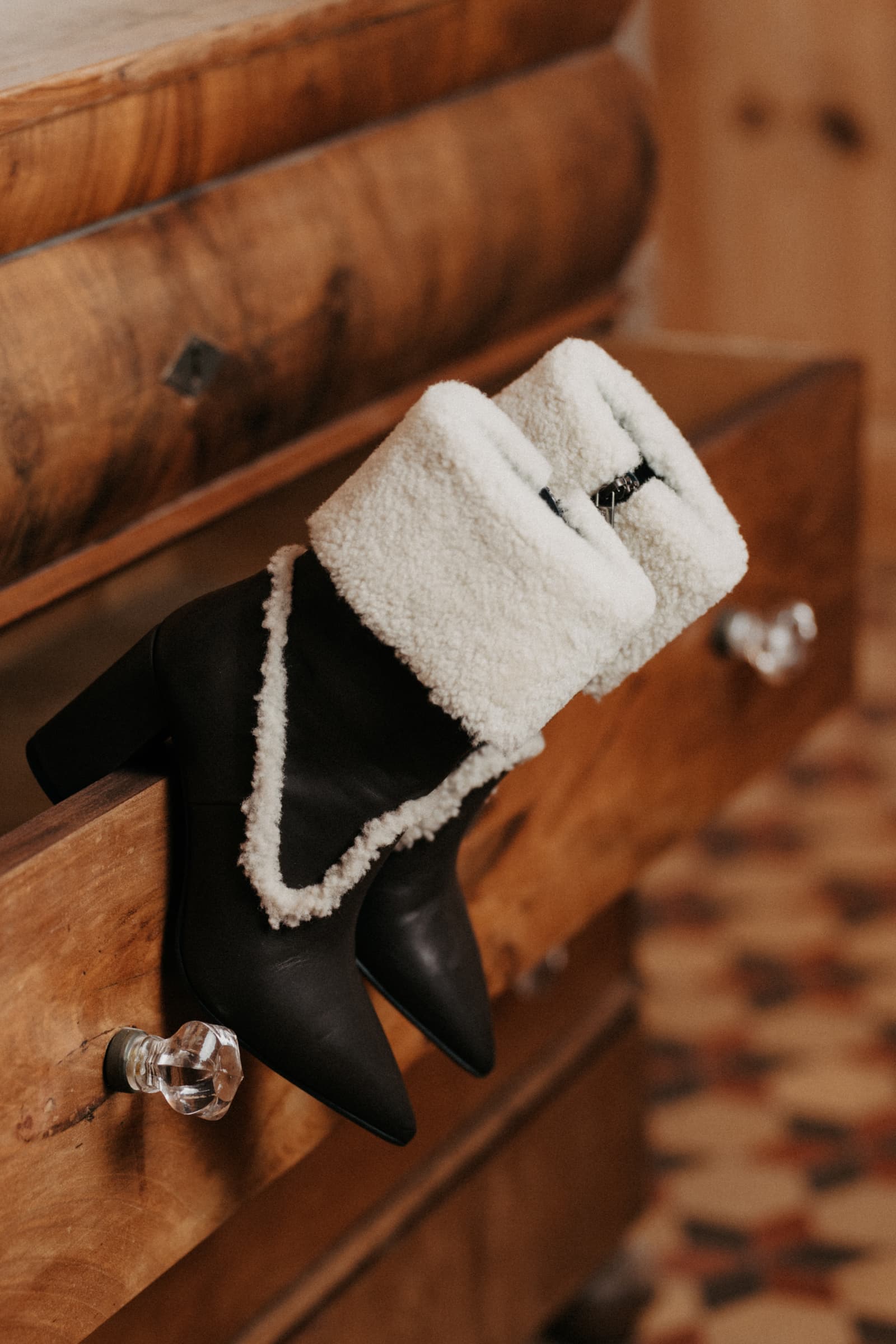 BOTIN TACON APRIL BABY CALF EXPRESS + MOUTON BEIGE