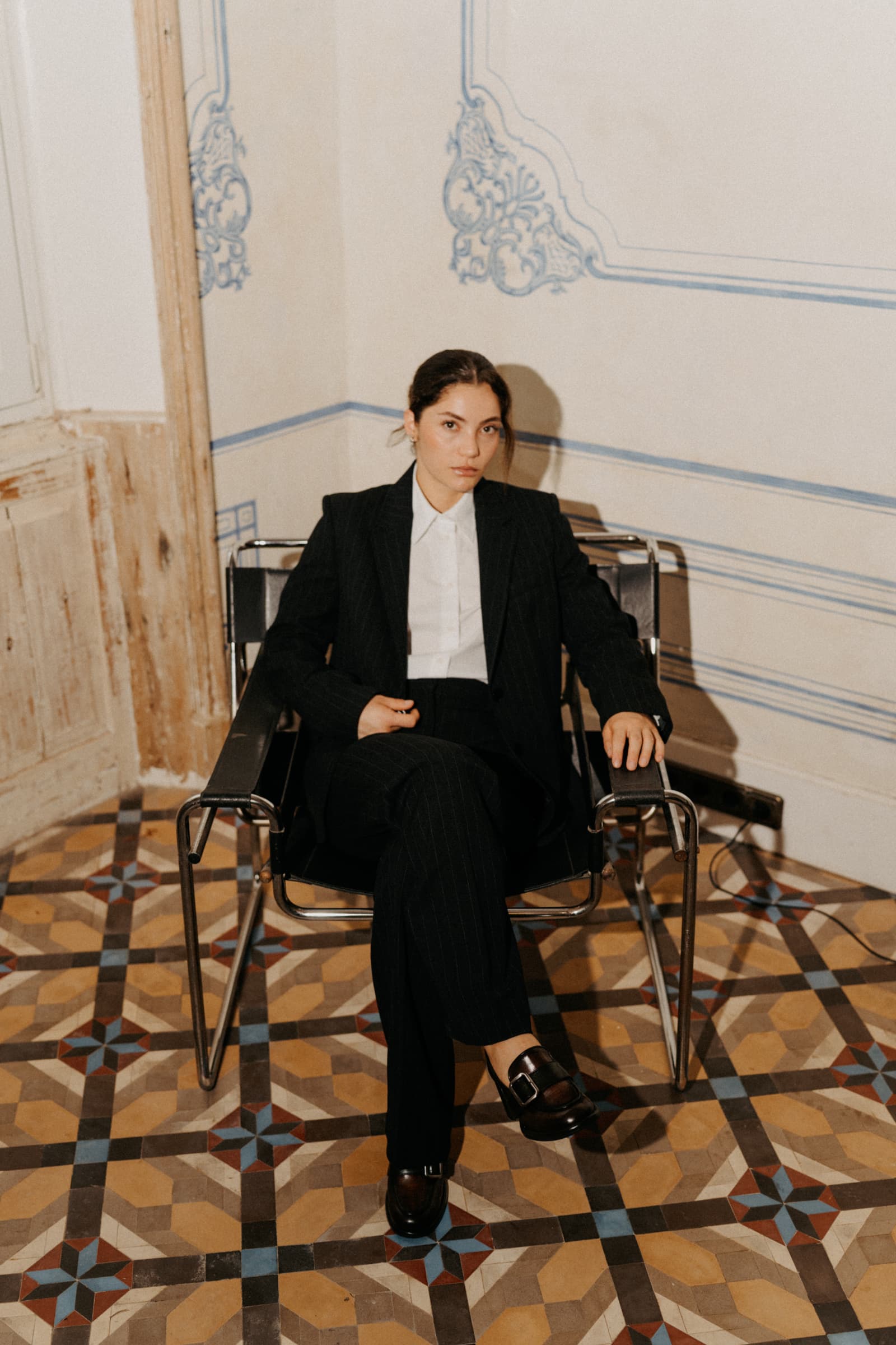 MOCCASIN HEEL EMILIA COMBI NEPAL EBONY