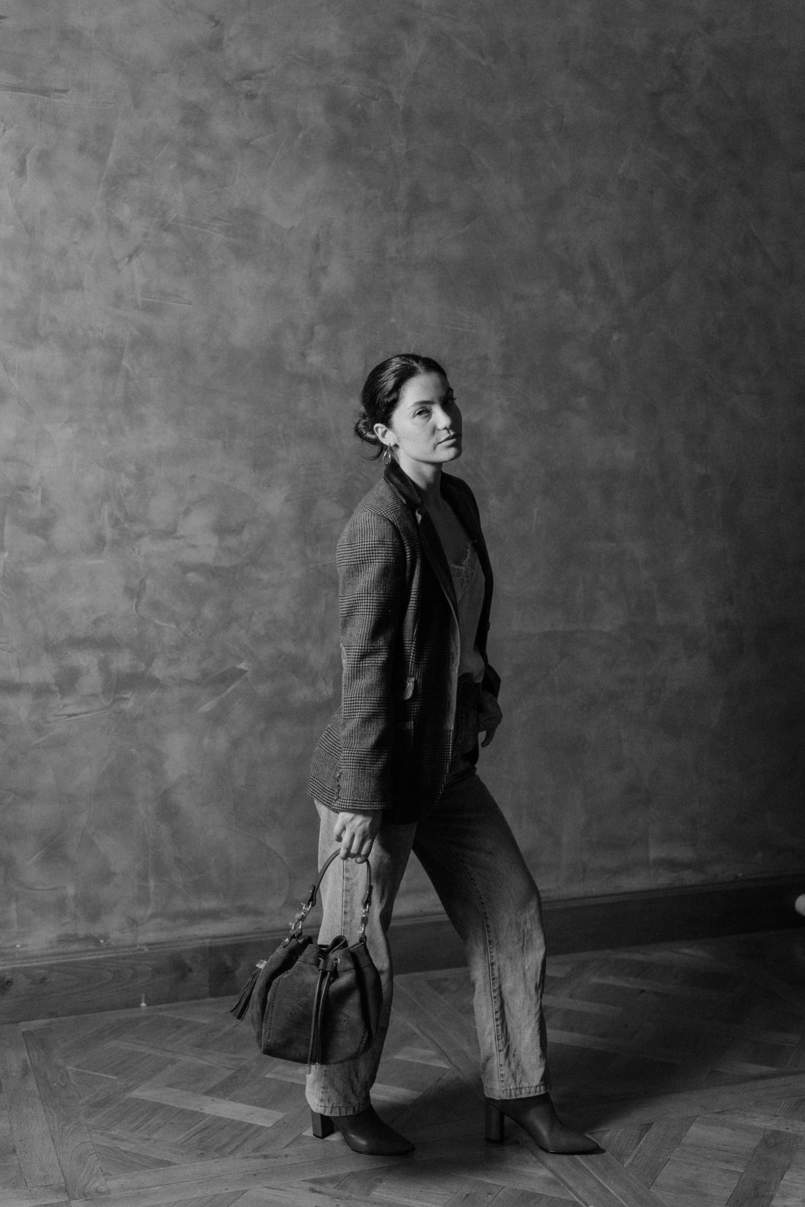 BOLSO DE MANO V171 VELOUR OCEANO