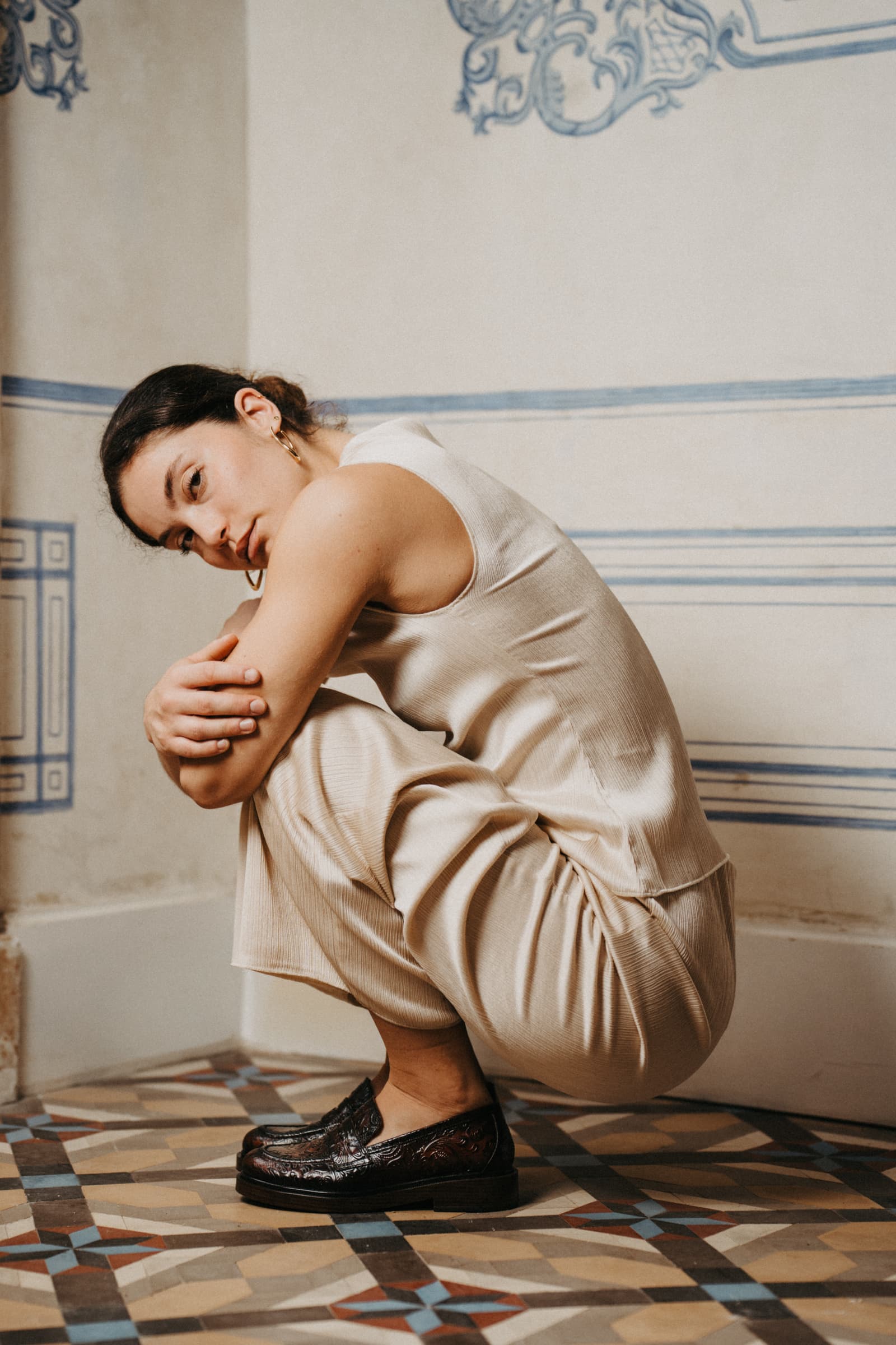 MOCASIN SELINE CHARRO CUERO