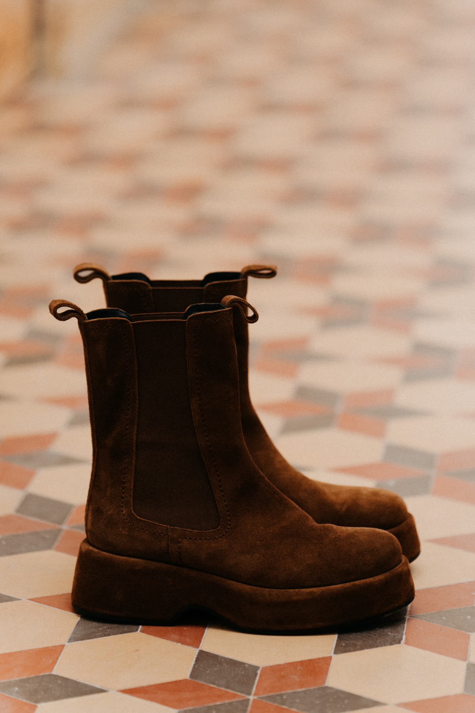 BOTIN PLATAFORMA FLIPER VELOUR TOFFE