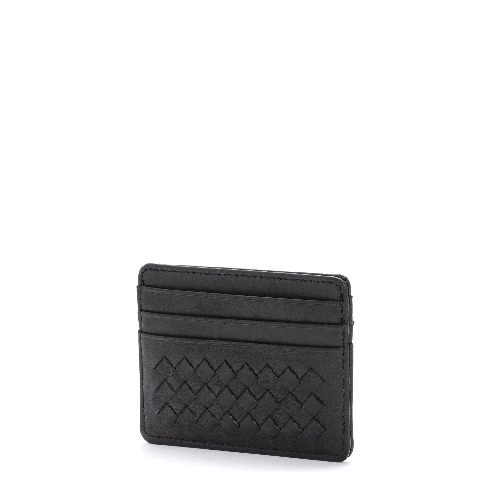 BLACK BRAIDED CARD HOLDER