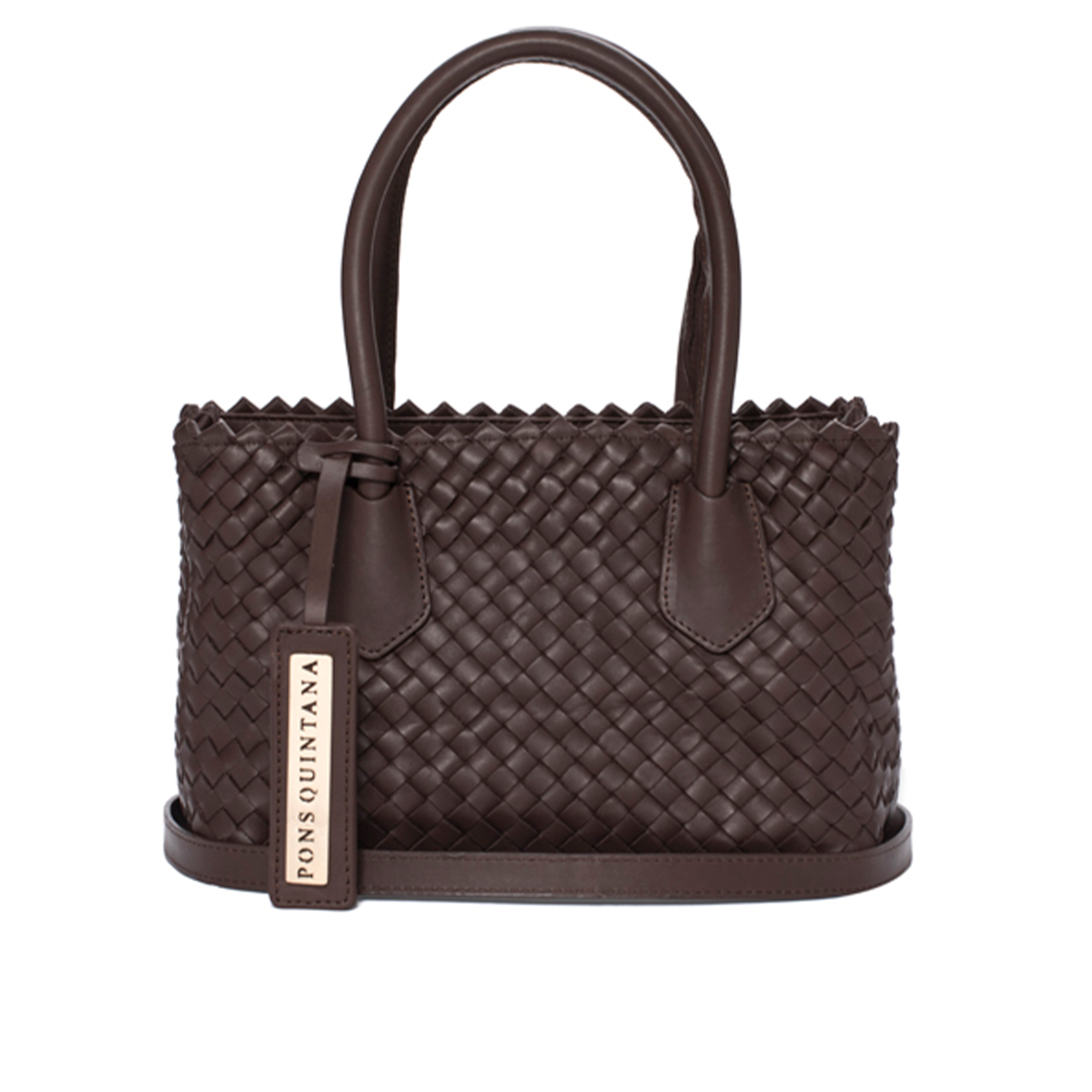 MINI HANDBAG V141 BRAIDED EBONY