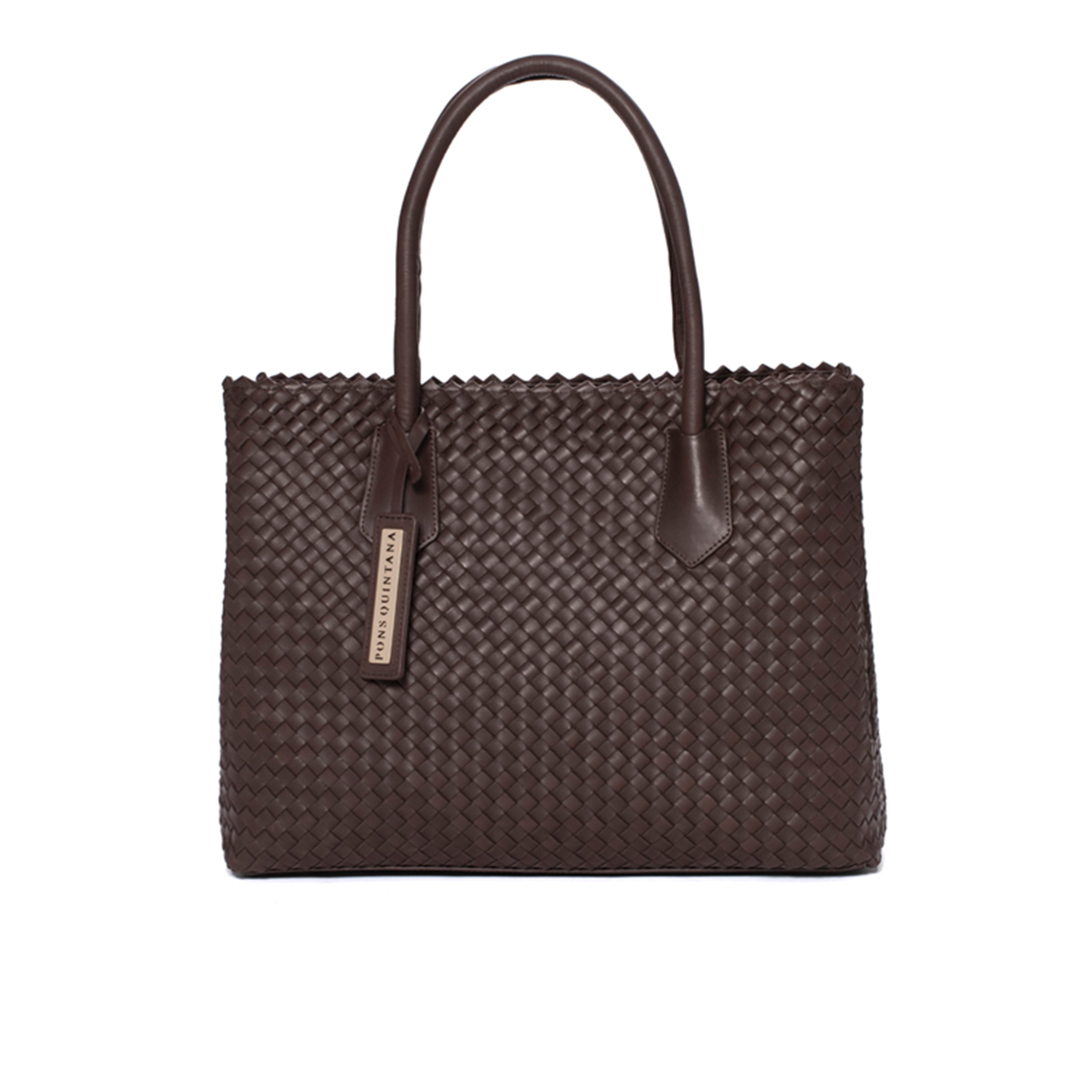 V142 EBONY BRAIDED HANDBAG