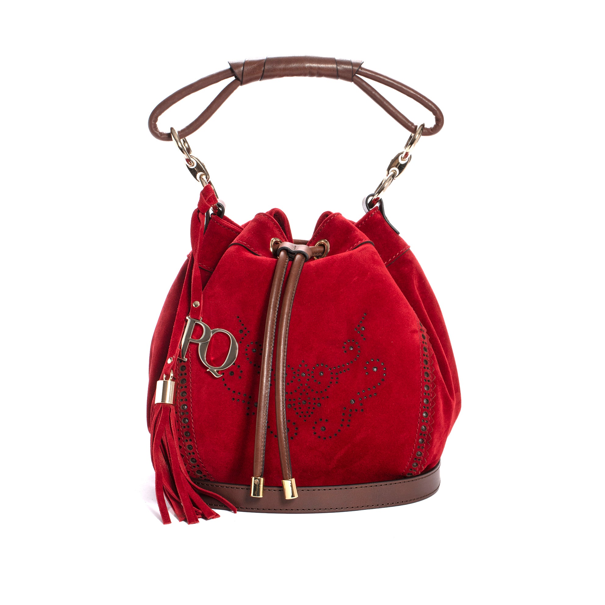 BOLSO DE MANO V171 VELOUR CHERRY