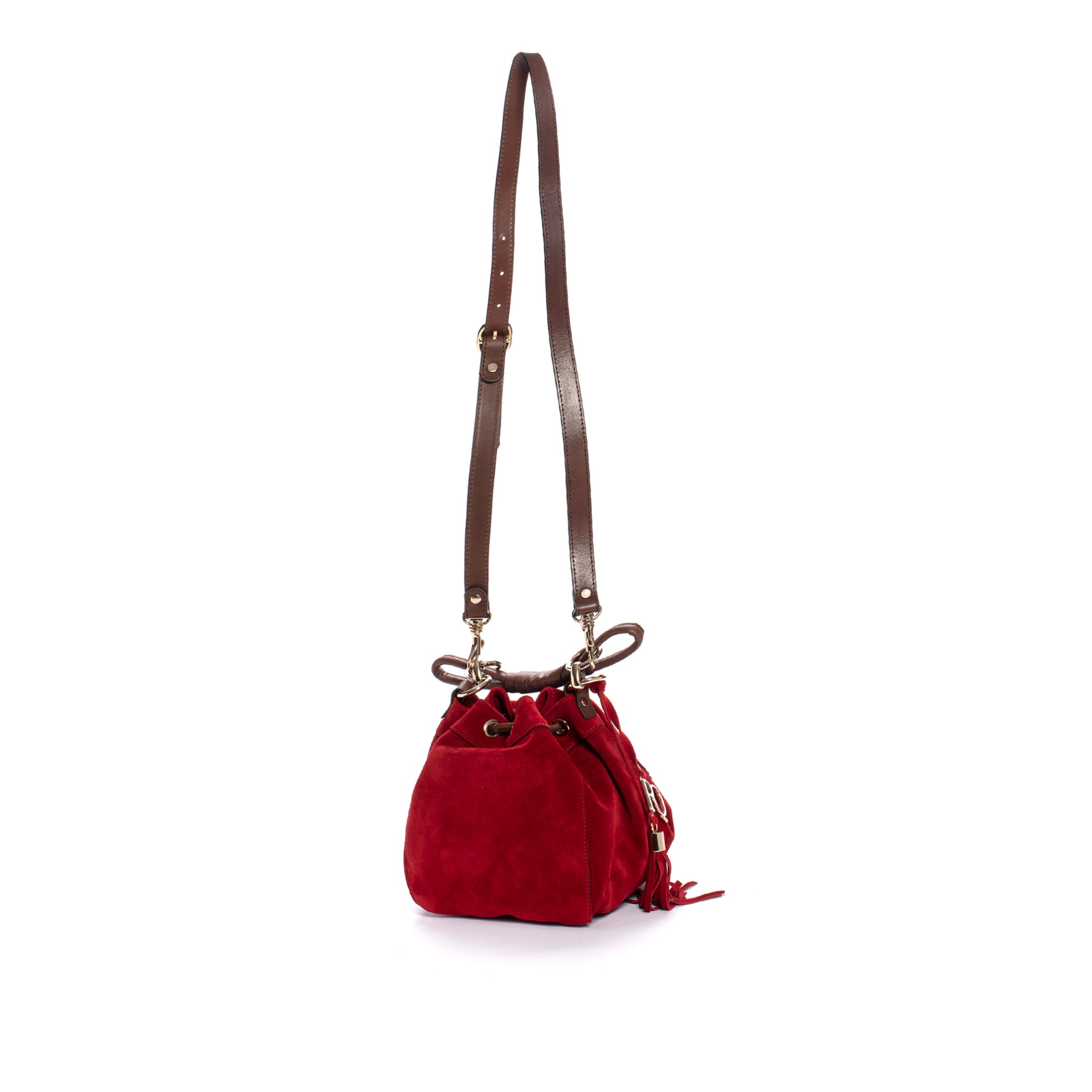 BOLSO DE MANO V171 VELOUR CHERRY