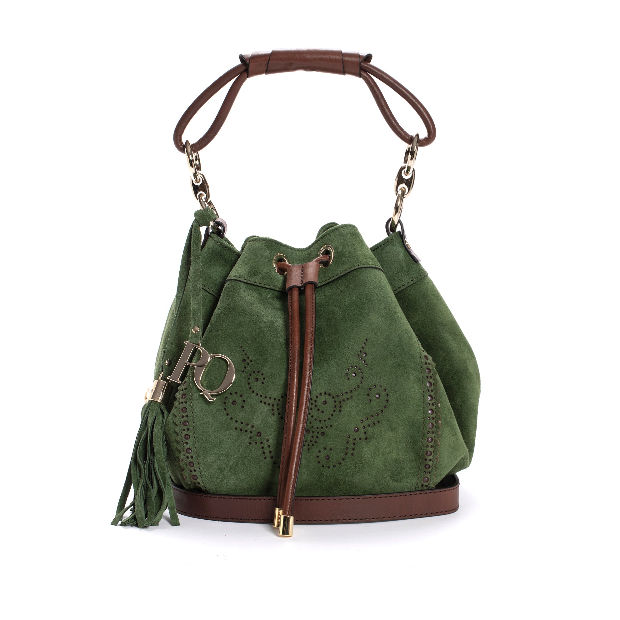 BOLSO DE MANO V171 VELOUR MUSGO