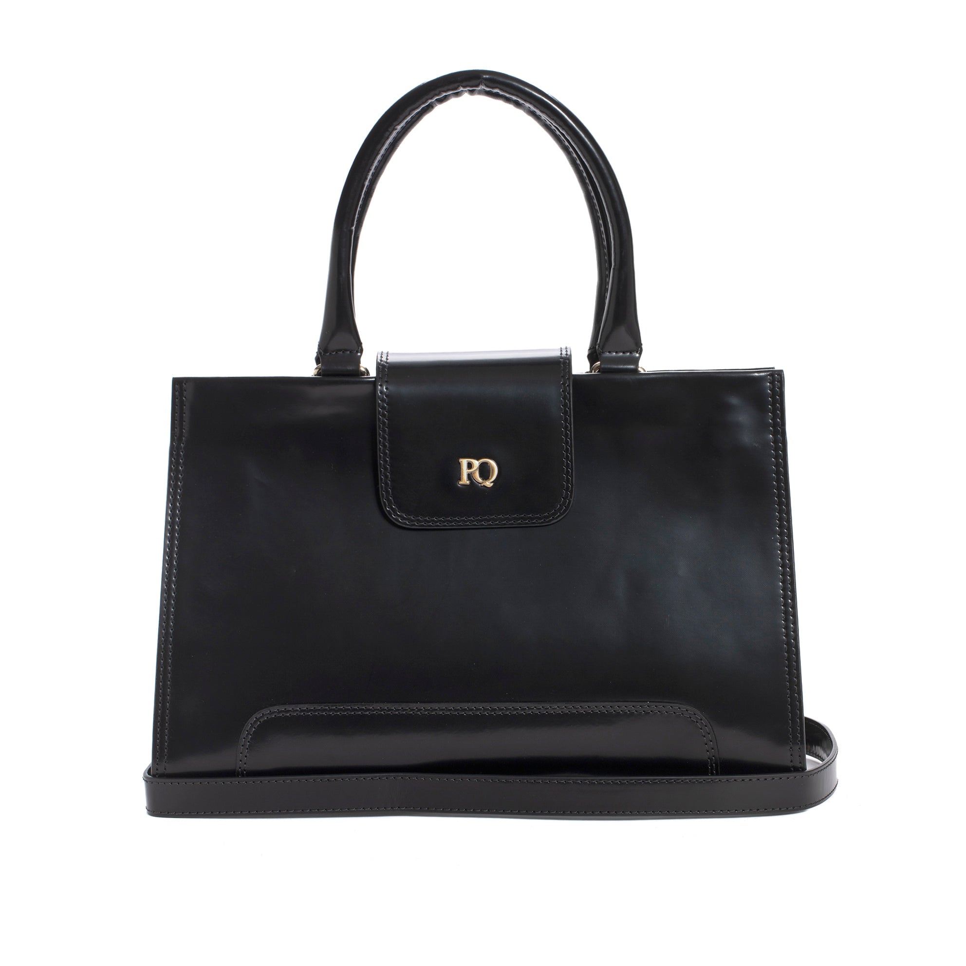 V178 SPAZZOLATO BLACK HANDBAG