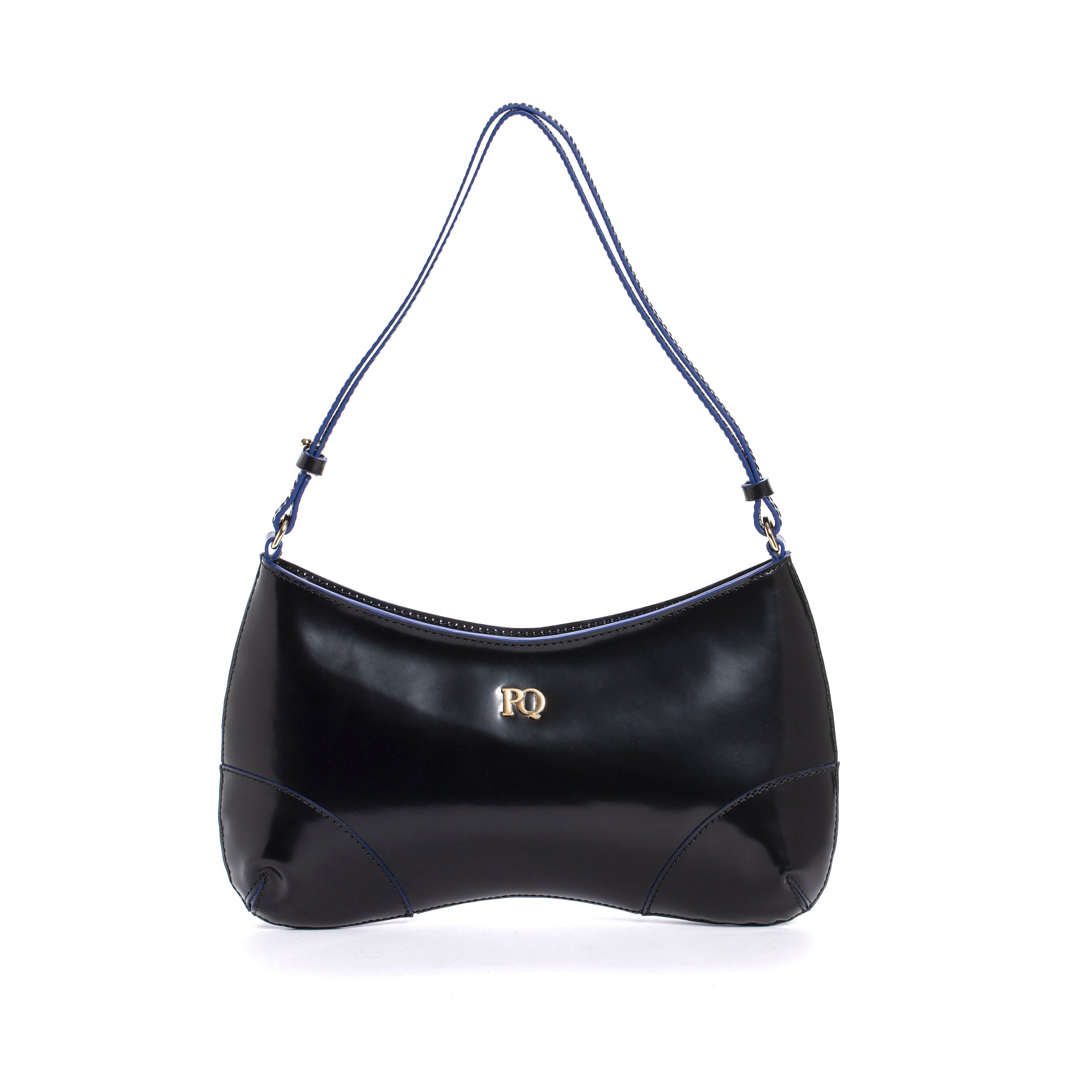 BOLSO DE MANO V180 SPAZZOLATO NEGRO & COBALT