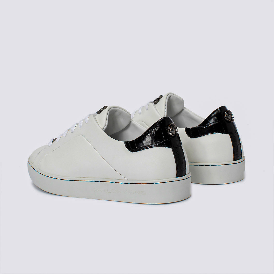 SNEAKER JADE NAPA BLANCO + COCCO NEGRO