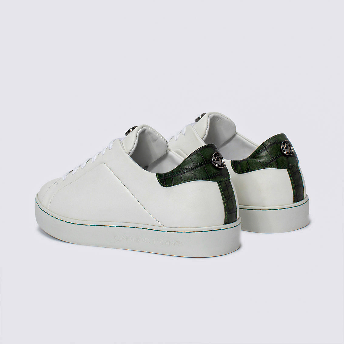 SNEAKER JADE NAPA BLANCO + COCCO MILITAR