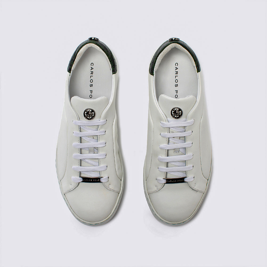 SNEAKER JADE NAPA BLANCO + COCCO MILITAR