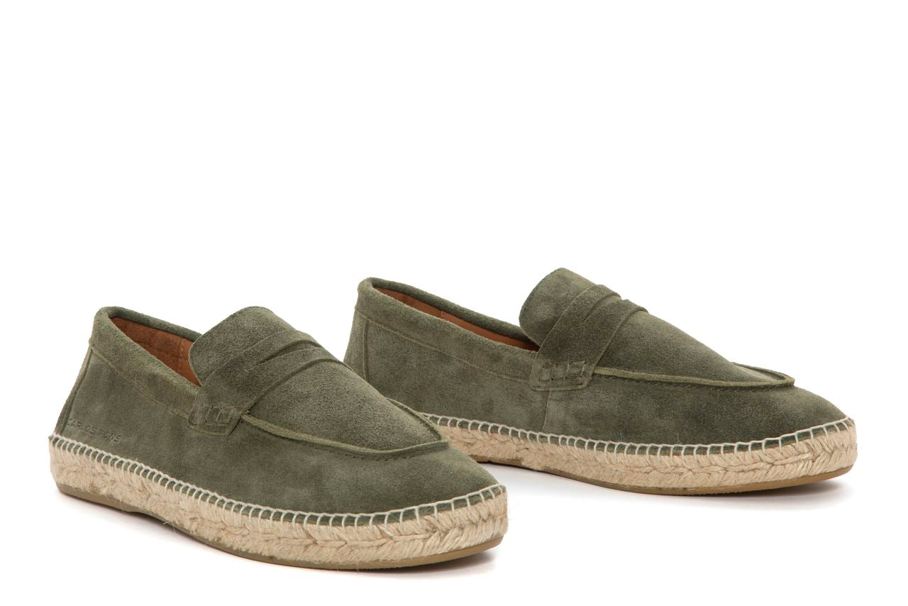 ALPARGATA JASPE VELOUR OLIVE