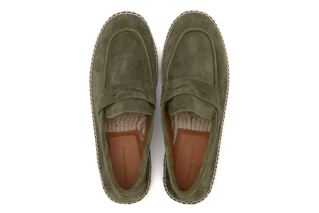 ALPARGATA JASPE VELOUR OLIVE