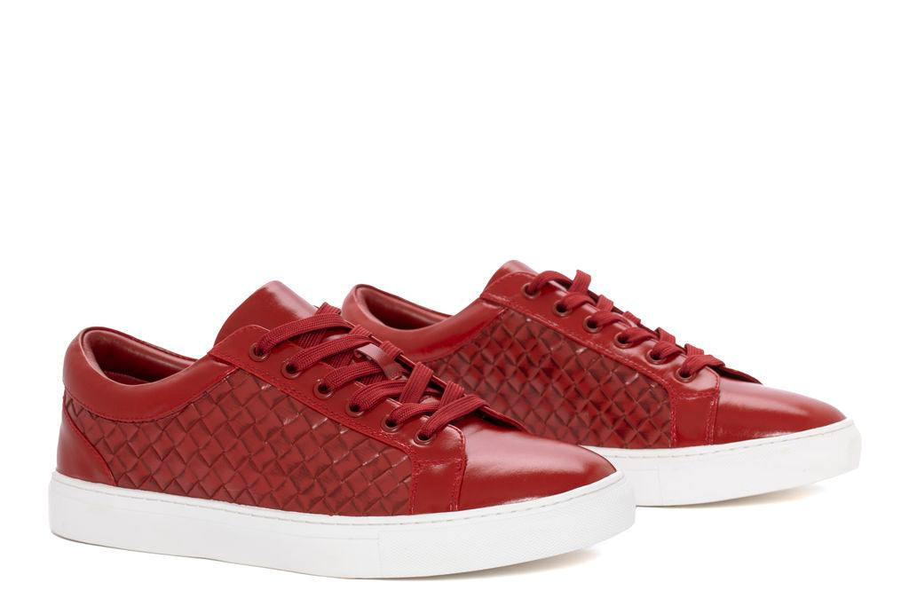 RED BRAIDED SPORTS SHOE M002