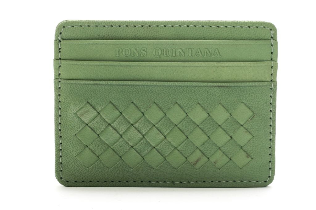 TARJETERO TRENZADO PISTACHO