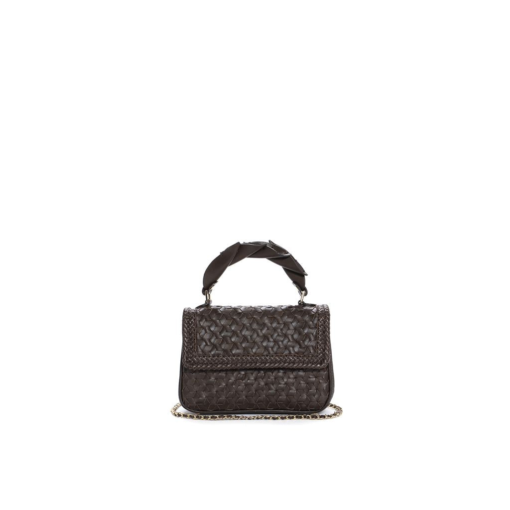 BOLSO DE MANO MINI V158 CAFE