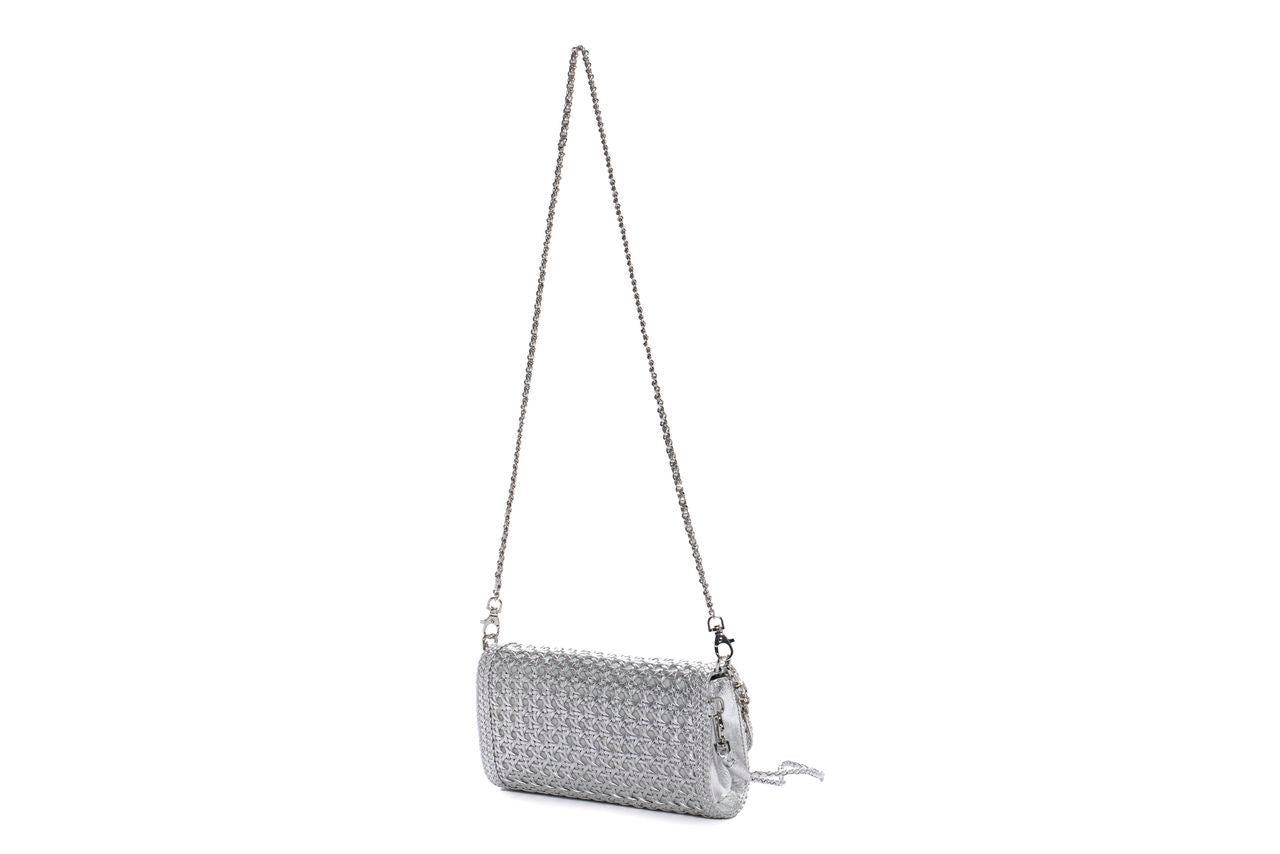 BOLSO DE MANO V202 METAL SILVER