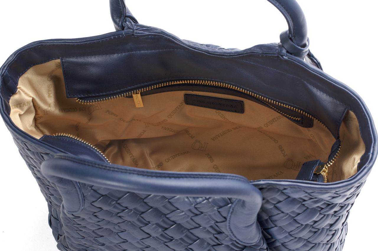 BOLSO DE MANO V214 NAPA AZULON