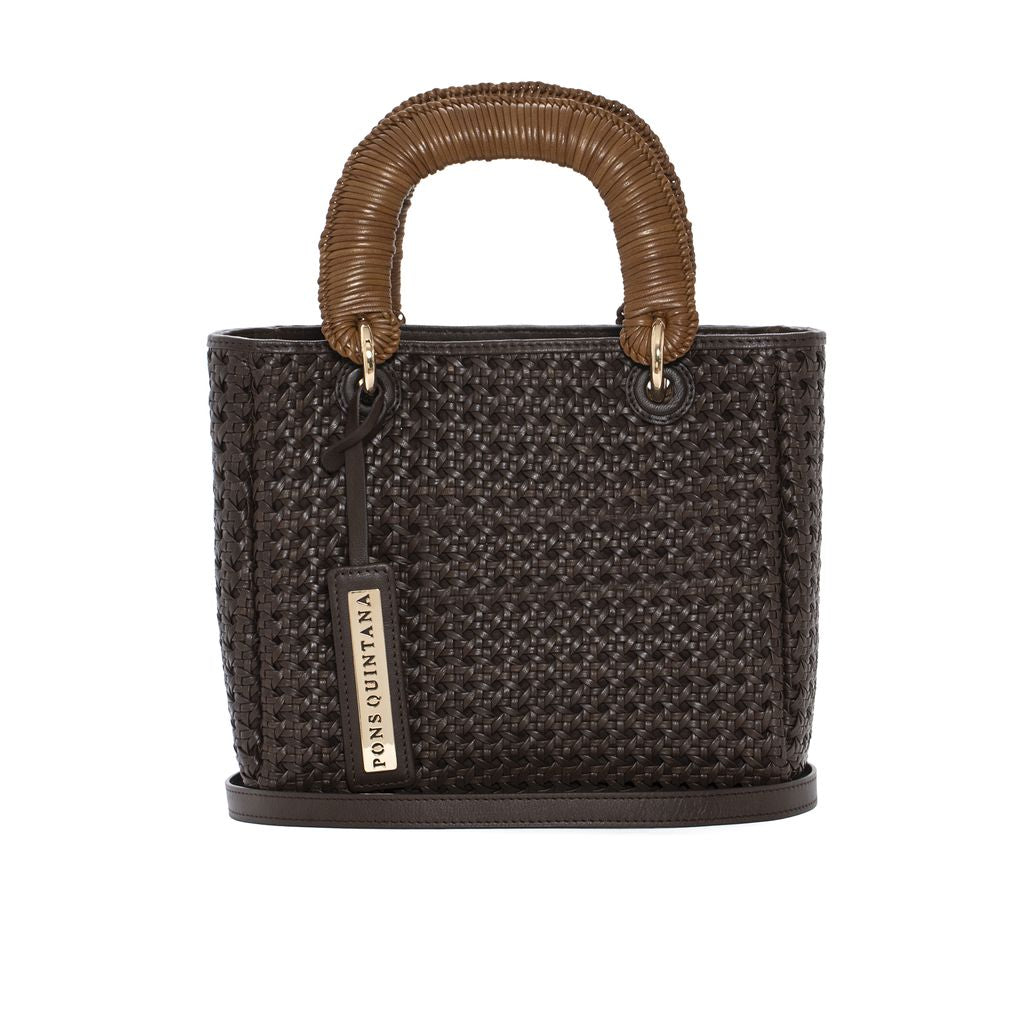 BOLSO DE MANO MINI V247 CAFE