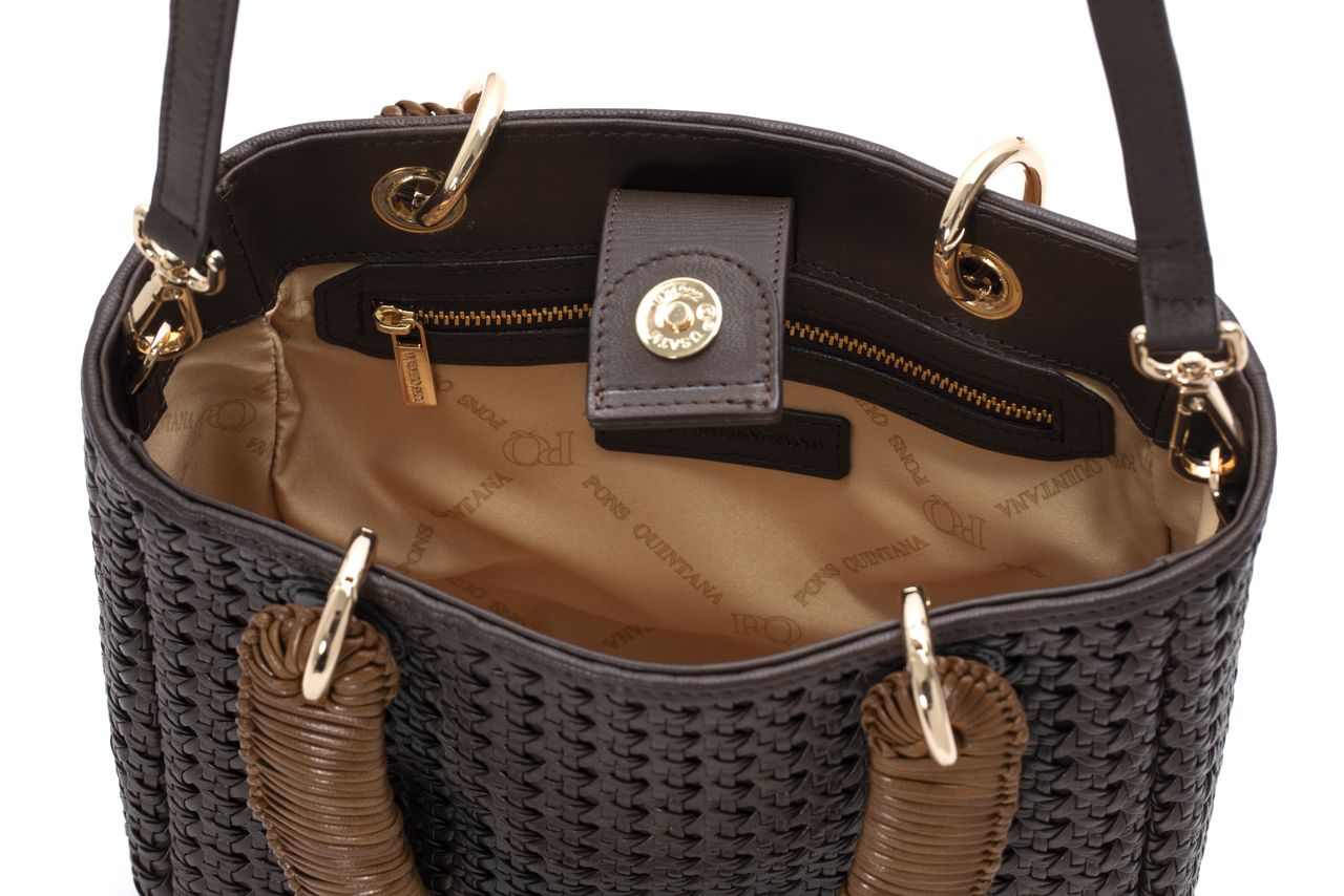 BOLSO DE MANO MINI V247 CAFE