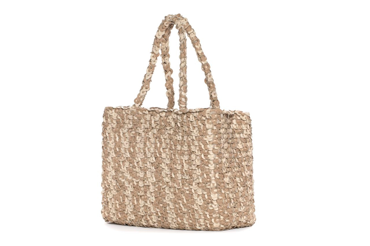 BOLSO DE HOMBRO V253 NAPA TAUPE+SALINAS