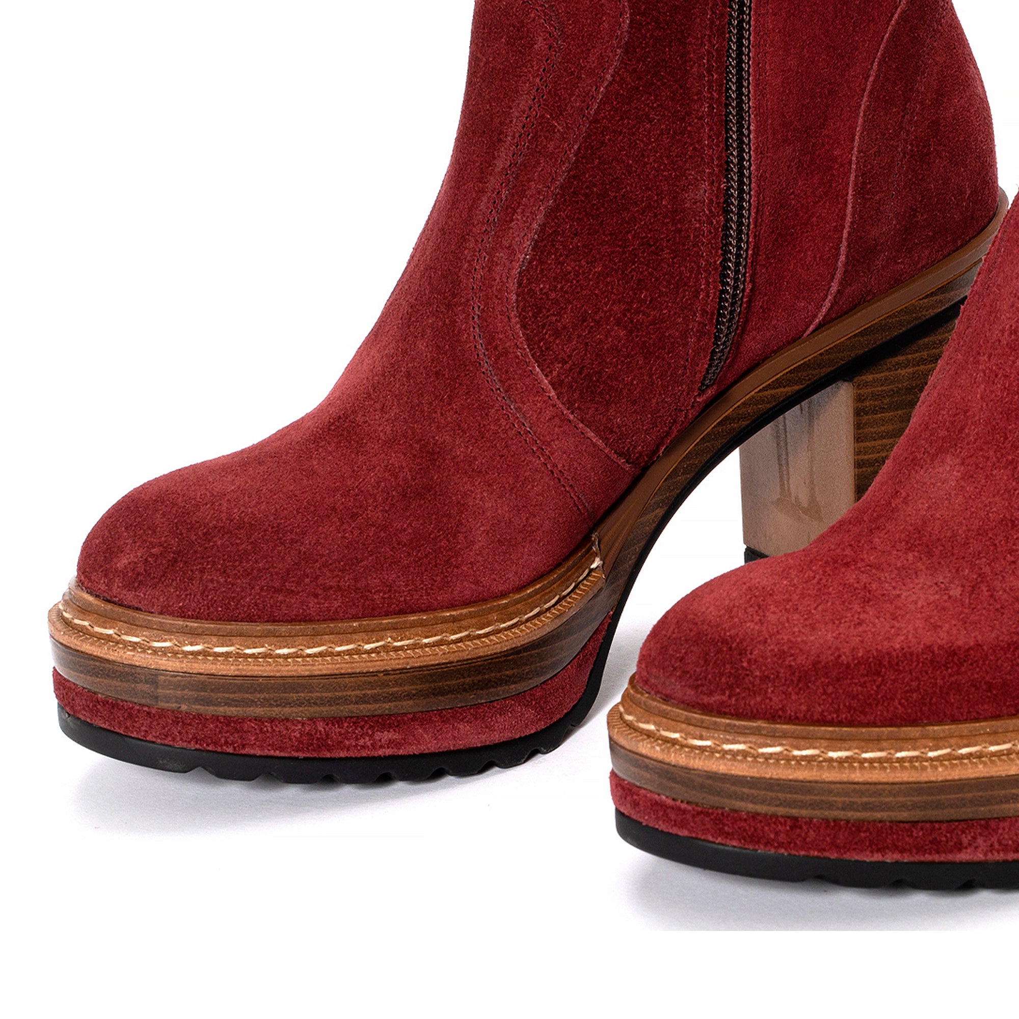 BOOT HEEL OLIVIA VELOR RUBY