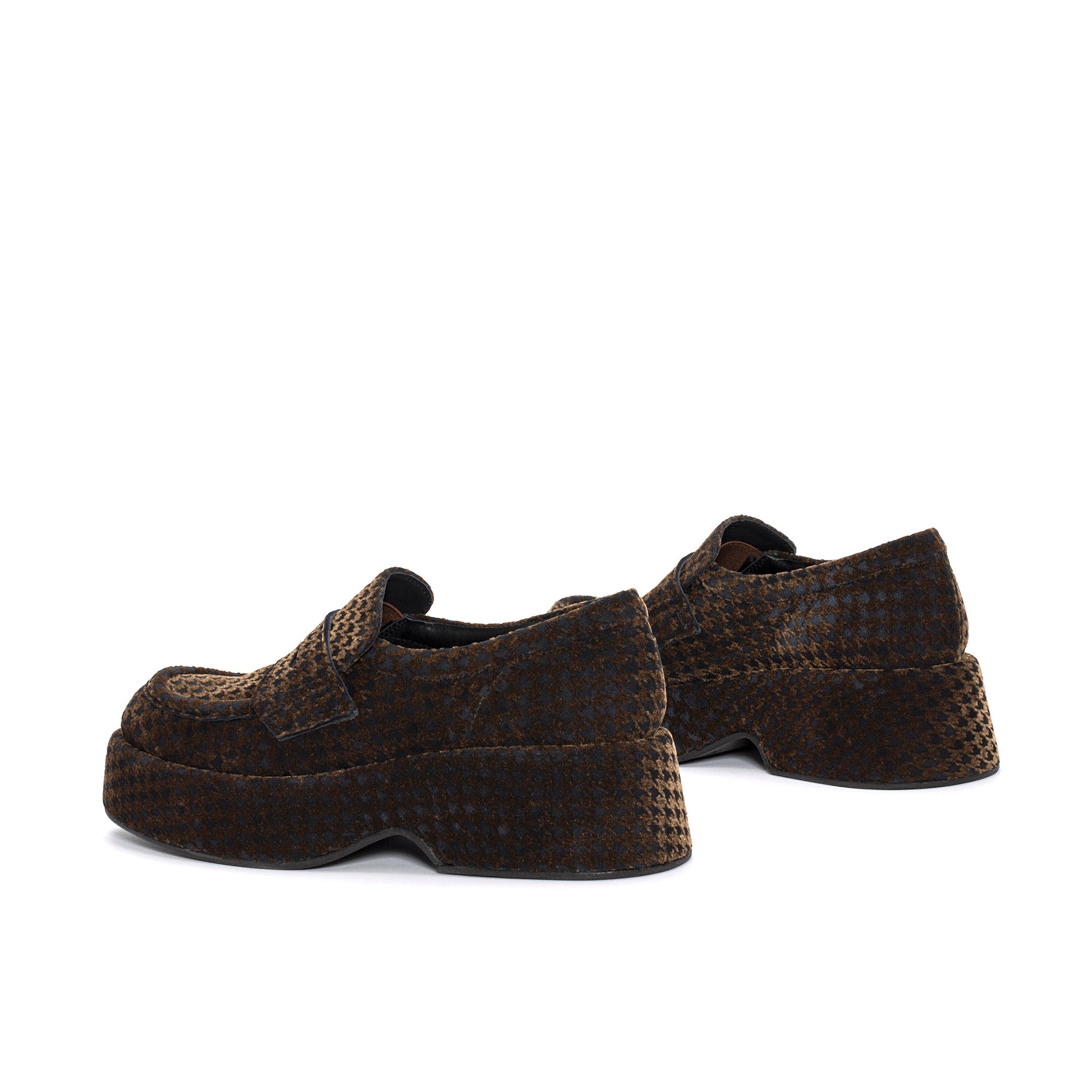 BRONZE Houndstooth FLIPER PLATFORM MOCCASIN