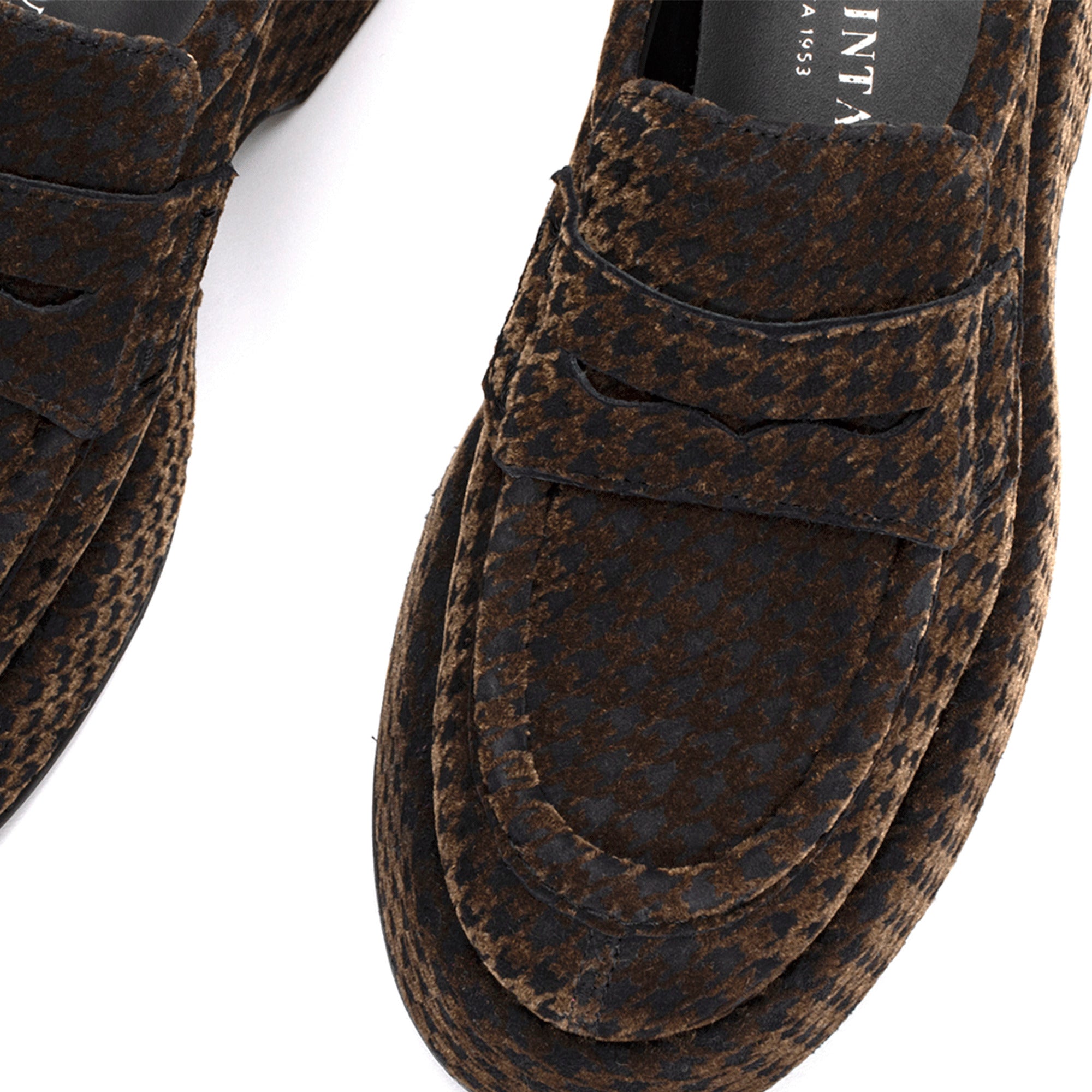 BRONZE Houndstooth FLIPER PLATFORM MOCCASIN