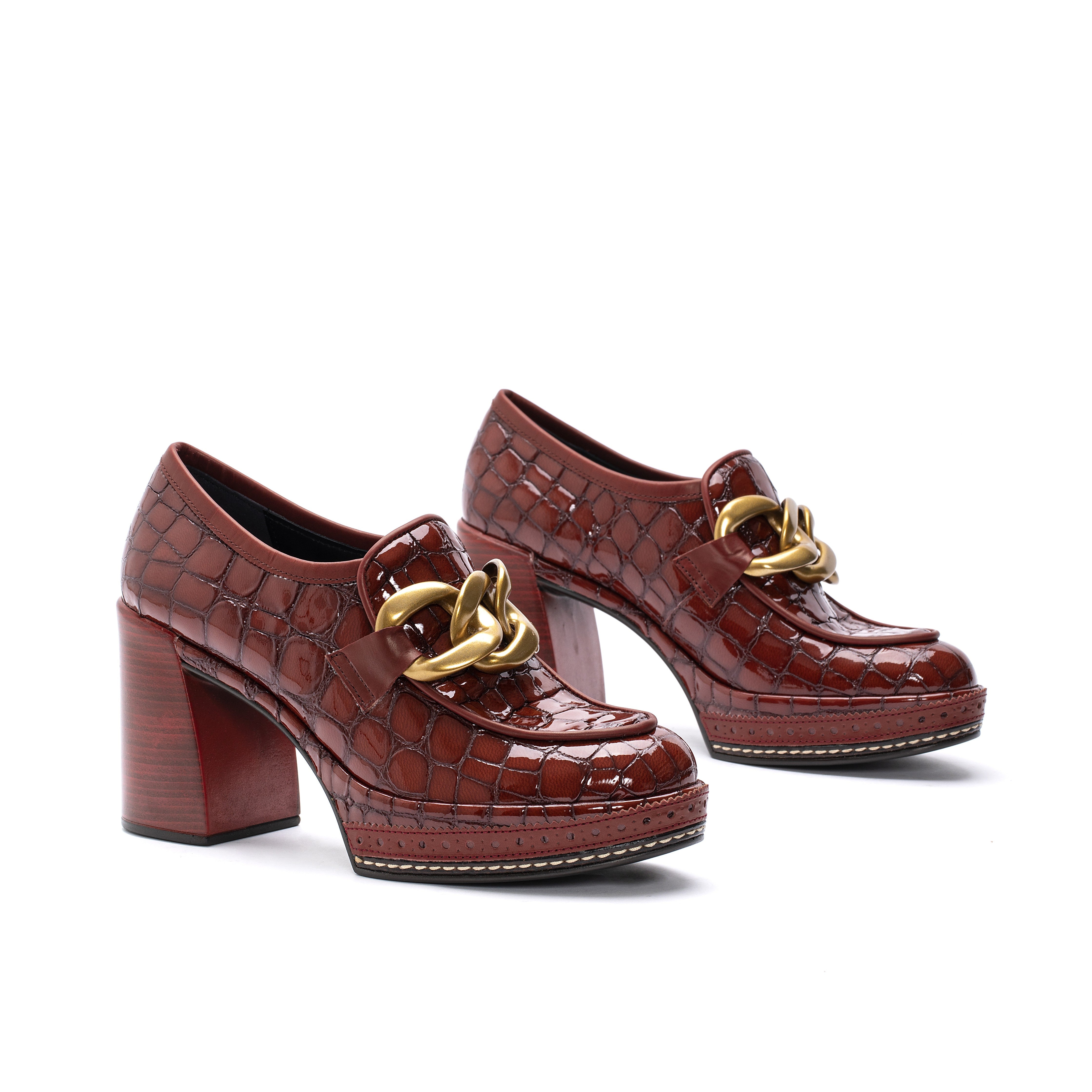 ZAPATO TACON AMELIA ZAMBIA COGNAC