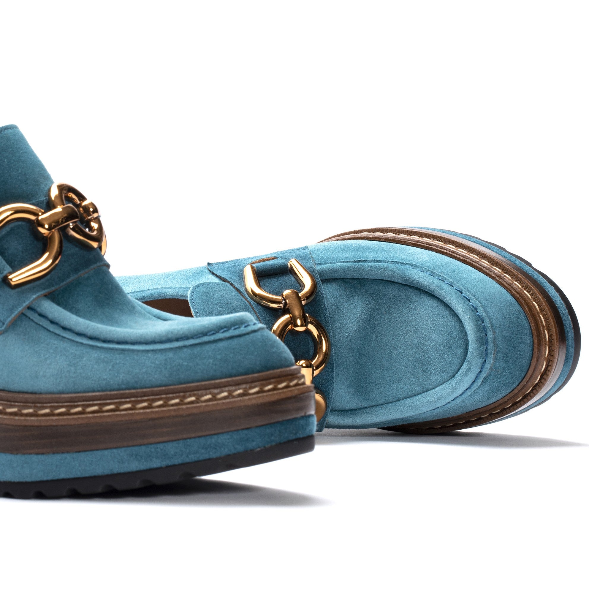 ZAPATO TACON OLIVIA VELOUR SKY BLUE