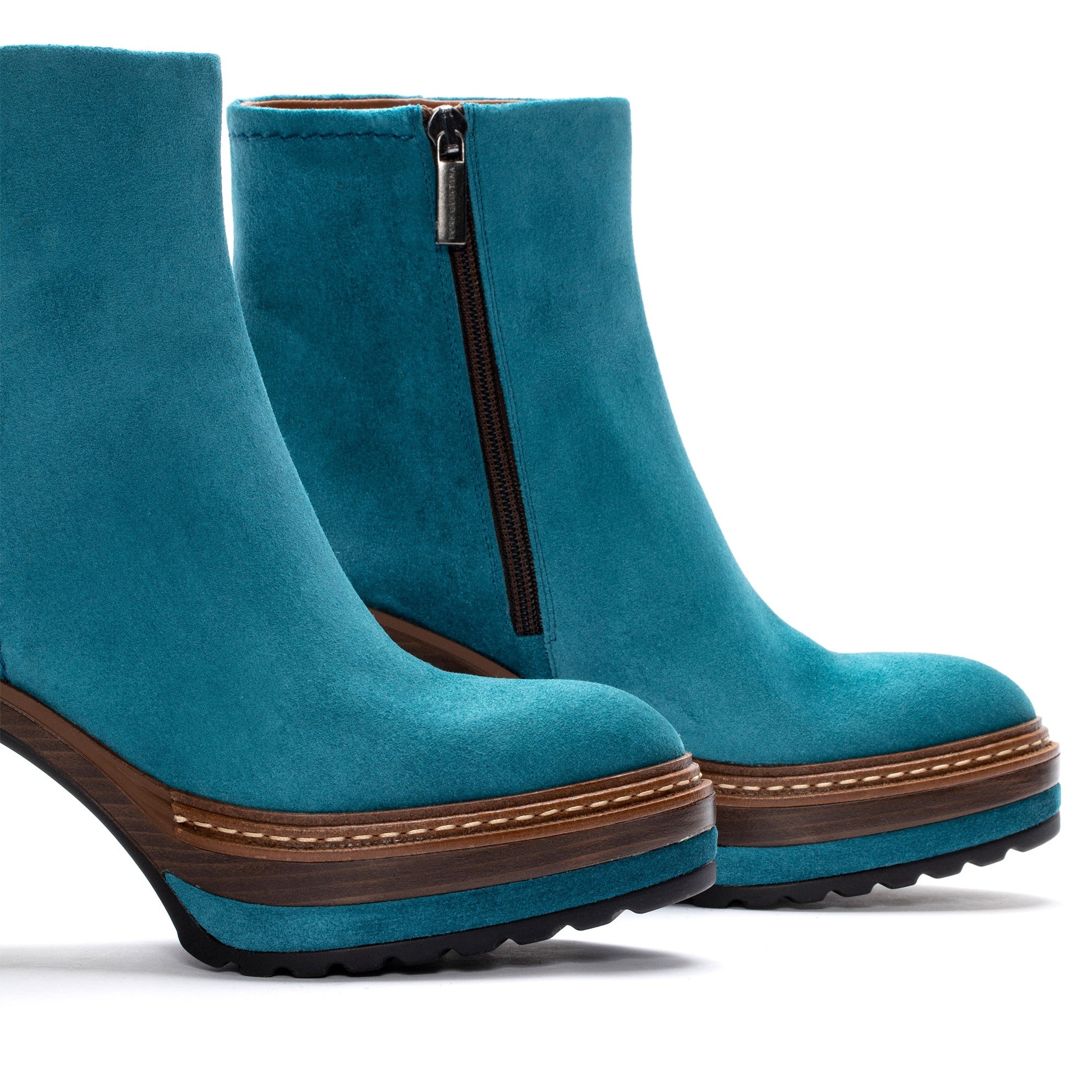 BOTIN TACON OLIVIA VELOUR SKY BLUE