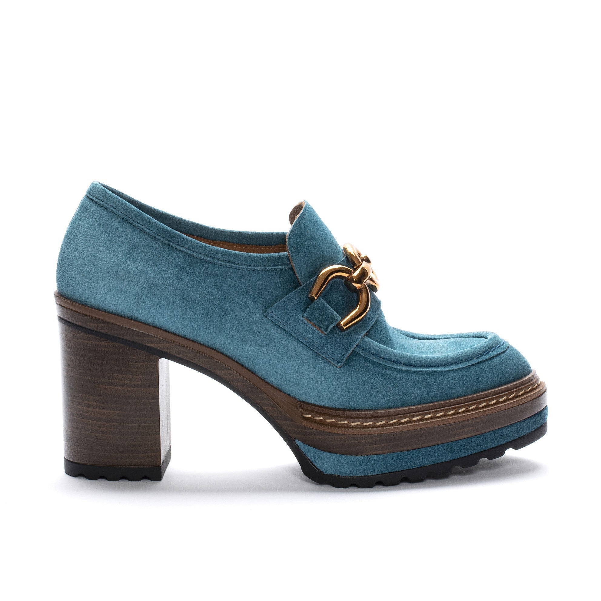 ZAPATO TACON OLIVIA VELOUR SKY BLUE